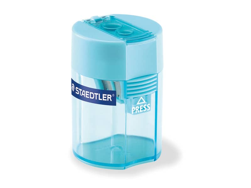 Temperamatite con contenitore Staedtler Noris a 2 fori 512 006 cyan verde Tiffany - 512 006-37