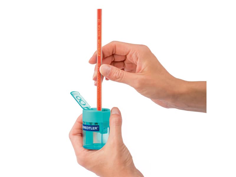 Temperamatite con contenitore Staedtler Noris a 2 fori 512 006 cyan verde Tiffany - 512 006-37