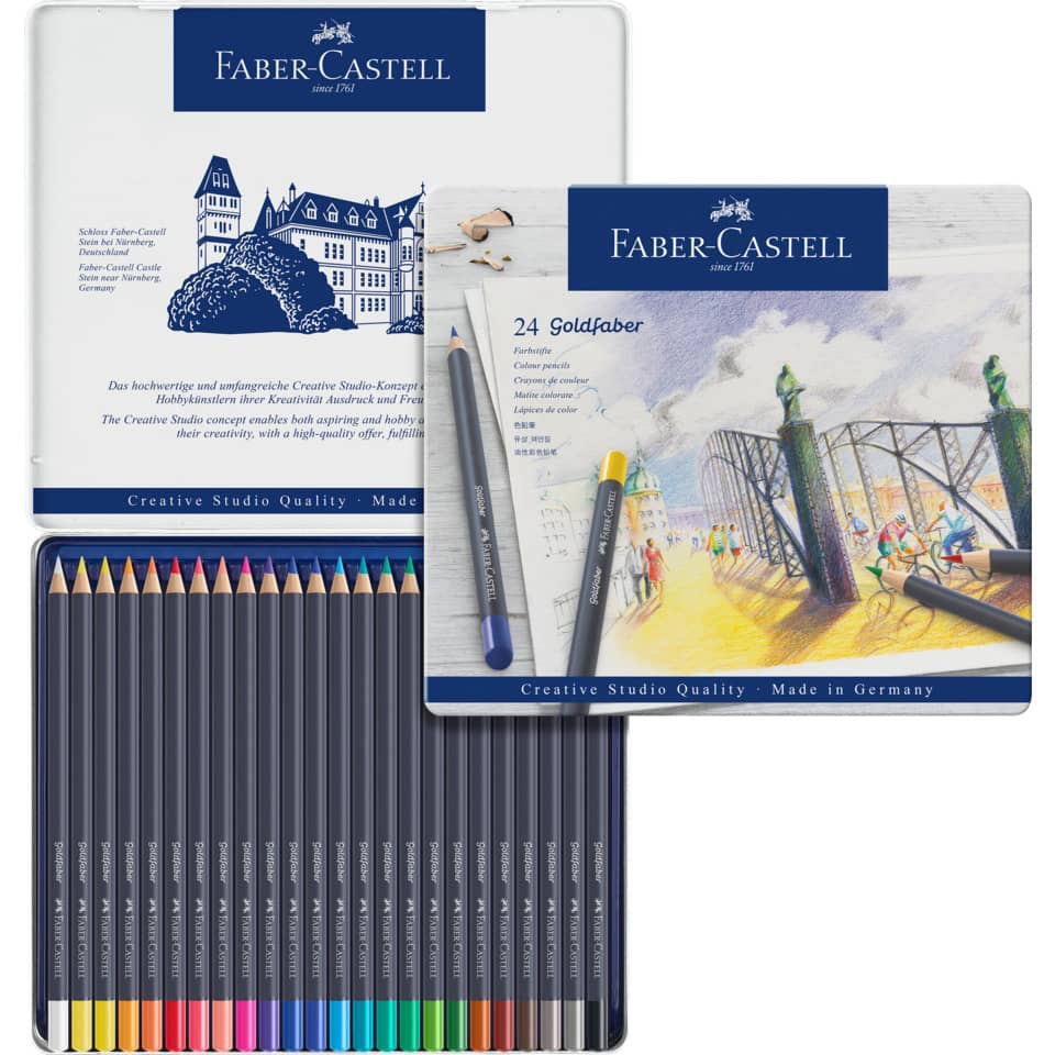 Matite colorate  permanenti Goldfaber Faber-Castell 24 colori Con. 24 pezzi -114724