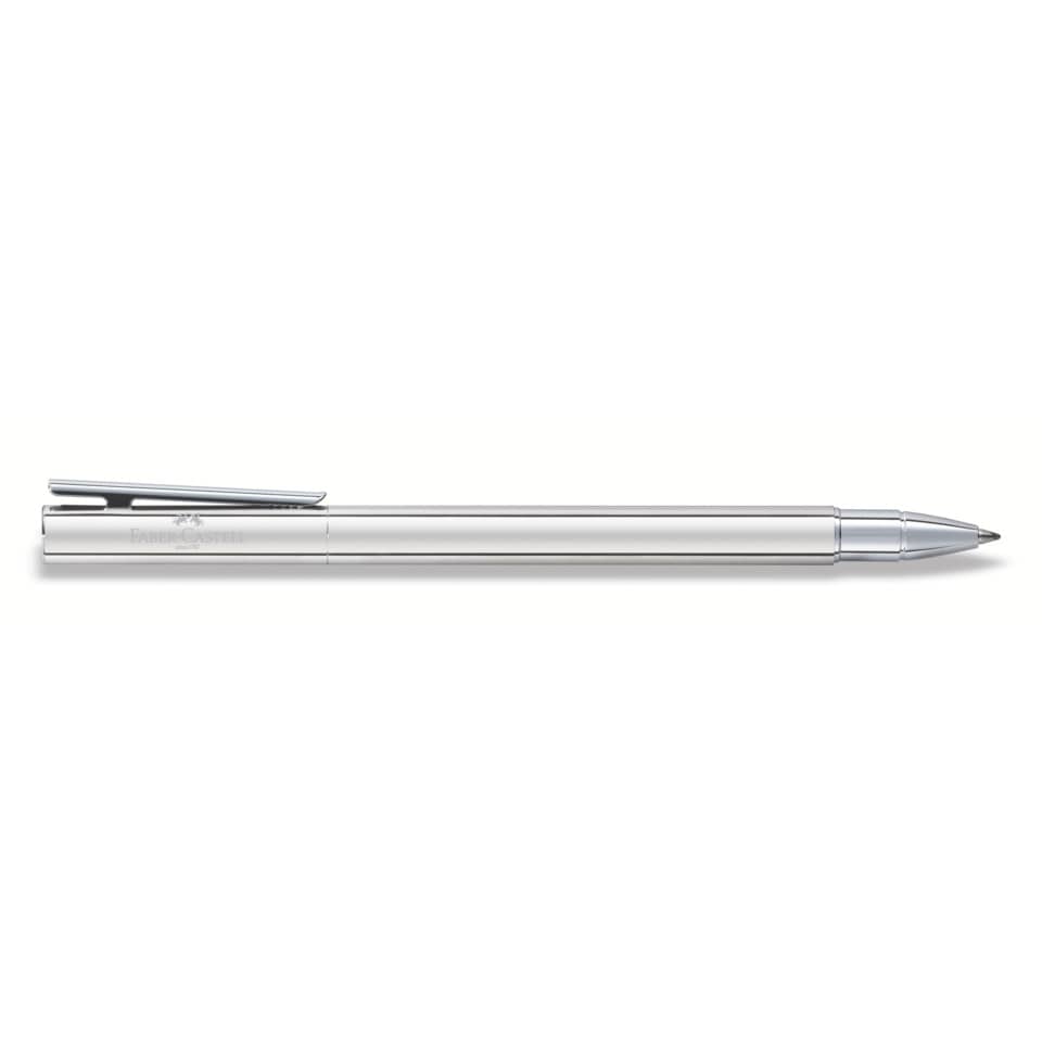 Penna roller Faber-Castell Neo Slim M metallo cromato 342004