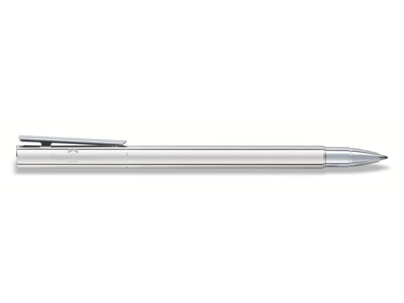 Penna roller Faber-Castell Neo Slim M metallo cromato 342004