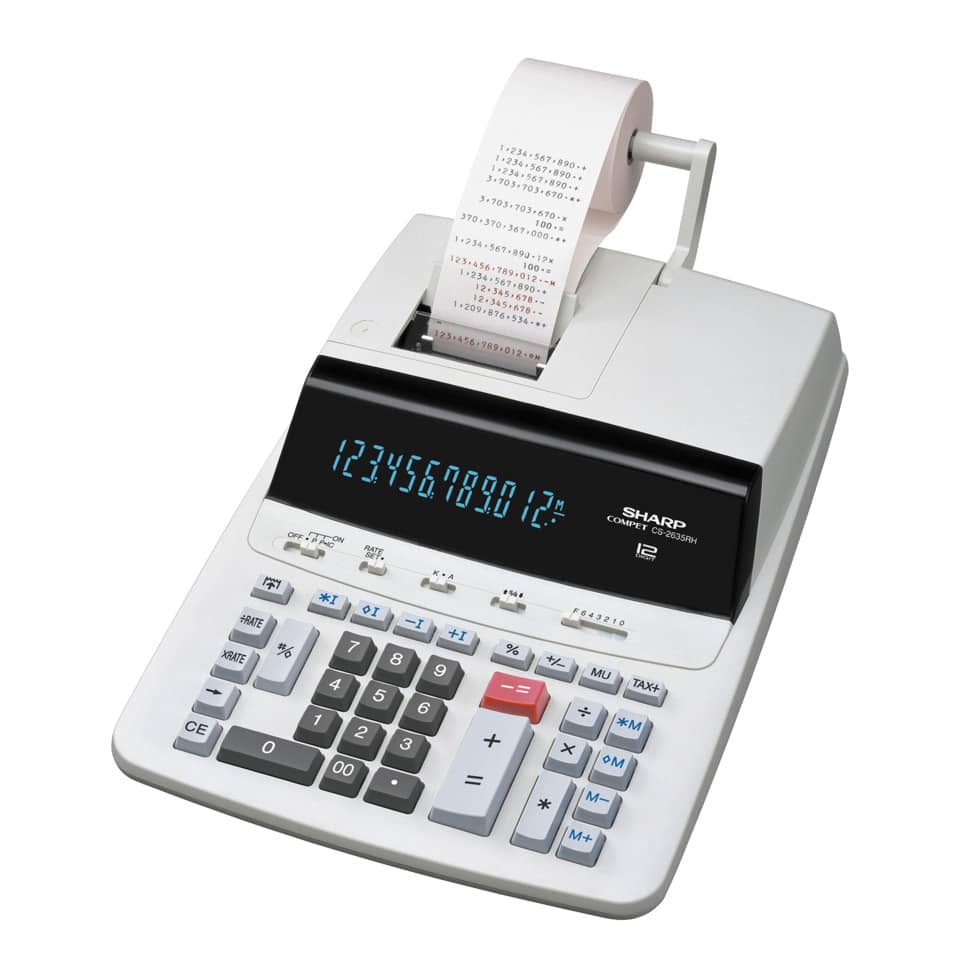 Calcolatrice scrivente Sharp CS-2635RHGY Velocità di stampa: 4,3 linee / secondo grigio - SH-CS2635RHGYSE