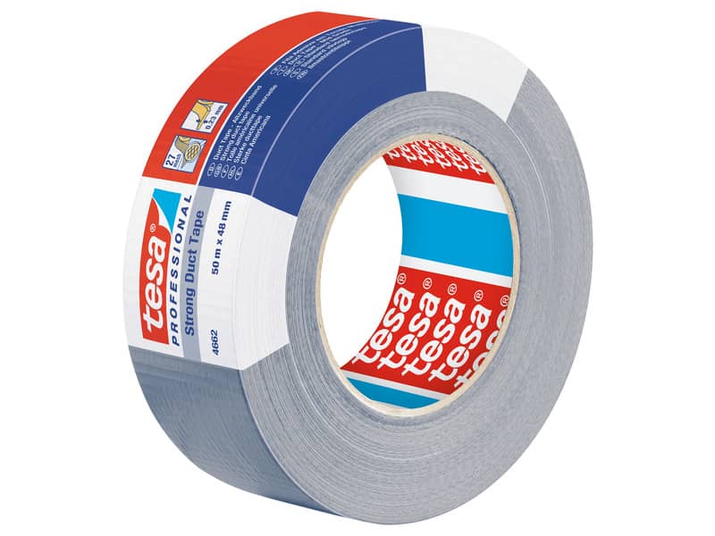 Nastro isolante tesa duct 4662 in tessuto plastificato trasparente 27 mesh 48 mm x 50 m grigio - 04662-00086-02