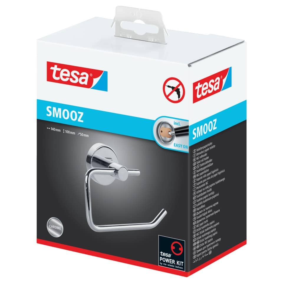 Portarotolo WC senza coperchio tesa Smooz rimovibile e riutilizzabile 40314-00000-00