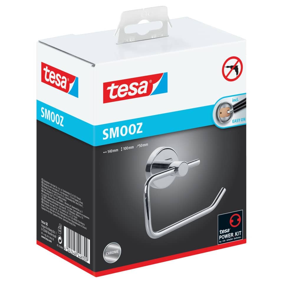 Portarotolo WC senza coperchio tesa Smooz rimovibile e riutilizzabile 40314-00000-00