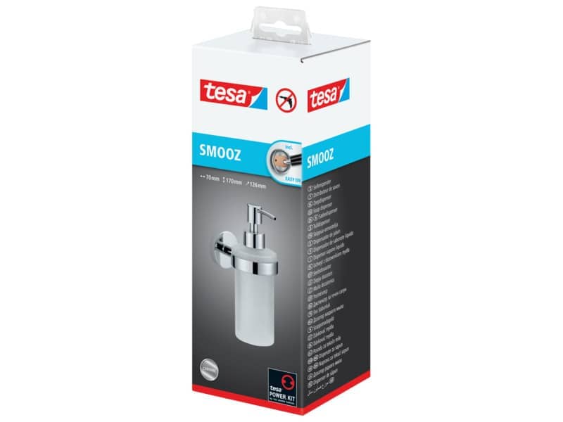 Dispenser sapone liquido tesa Smooz rimovibile e riutilizzabile 40323-00000-00