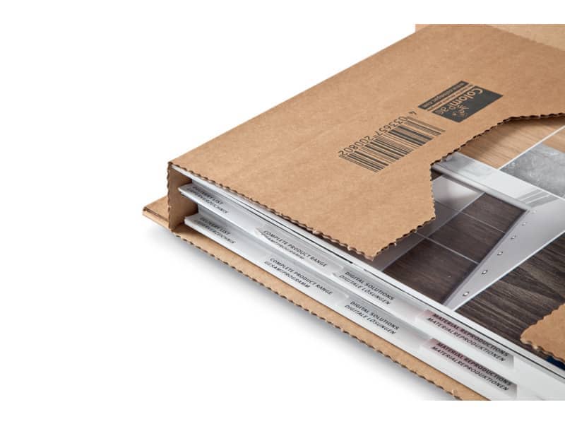 Scatola fustellata ColomPac in cartone ondulato f.to 38,8x28x10 cm avana - CP 020.14