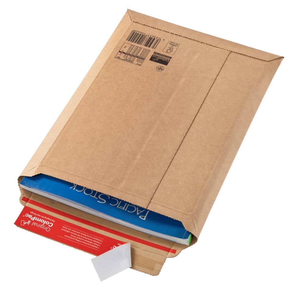 Busta rigida per spedizioni ColomPac in cartone ondulato f.to 16,7x26,8 cm avana 30000177