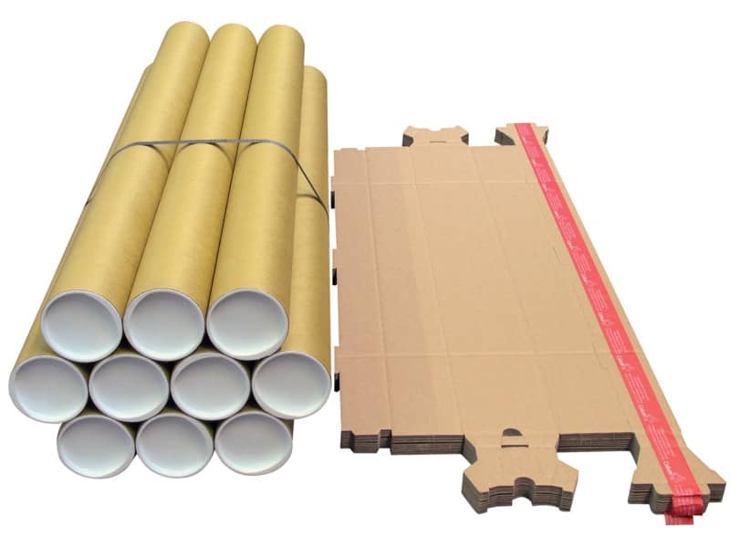 Tubo fustellato per spedizioni ColomPac trapezoidale 705×105/55×75 mm avana conf. da 20 tubi - CP 070.05
