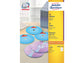 Etichette per CD AVERY finitura coprente Ø 117 mm - 2 et/foglio - per Laser - bianche - conf. 100 fogli - L7676-100