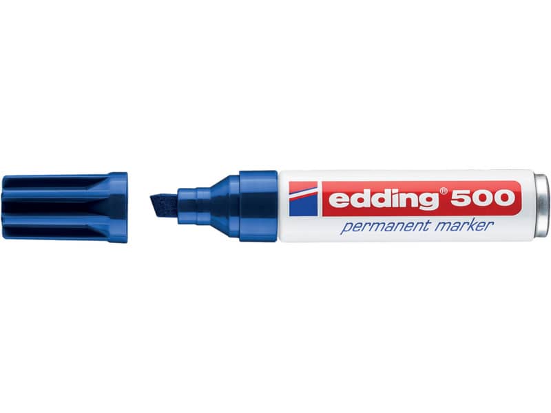 Marcatore permanente edding 500 punta scalpello 2-7 mm blu 4-500003