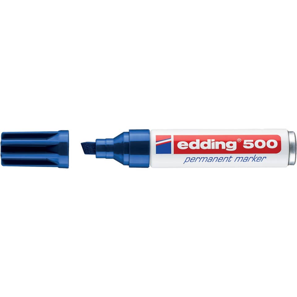 Marcatore permanente edding 500 punta scalpello 2-7 mm blu 4-500003