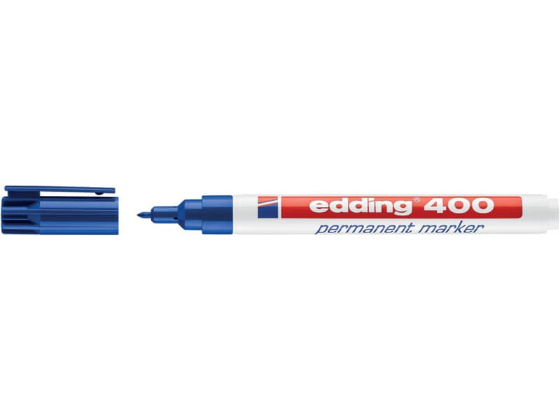 Marcatore permanente edding 400 punta conica 1 mm blu 4-400003