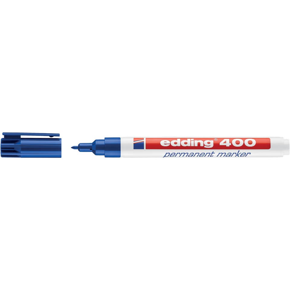 Marcatore permanente edding 400 punta conica 1 mm blu 4-400003