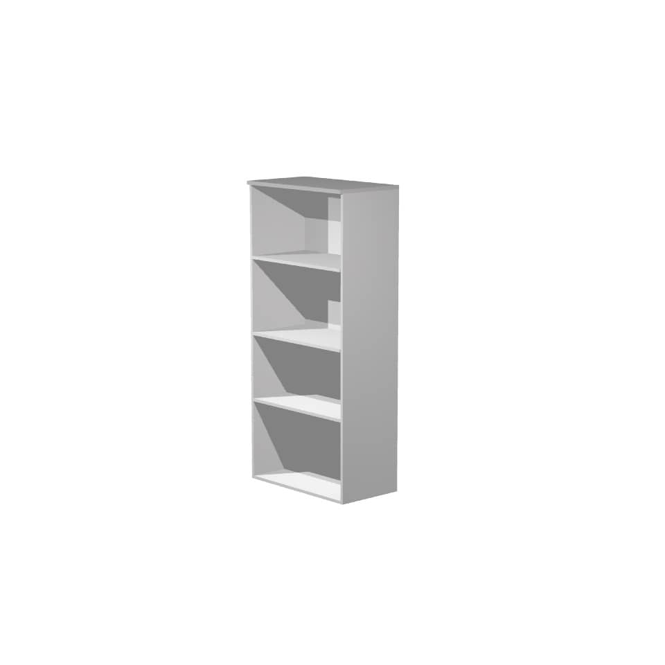 Mobile a giorno alto Artexport Presto 3 ripiani regolabili 80x35x180 cm grigio 038+039/9