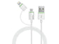Cavo da USB a micro USB reversibile da 1m Leitz con adattatore Lightning bianco 63080001