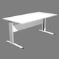 Scrivania Artexport Presto 160x80xH.72cm piano bianco - fianchi in metallo a L color alluminio - 003+30511/3