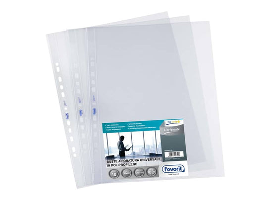 Buste trasp. a foratura universale FAVORIT L'Originale 30x42 cm conf. da 10 - 100460119