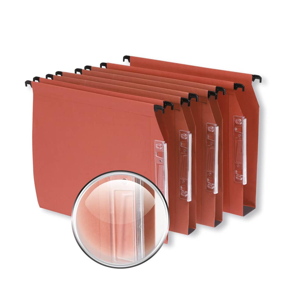 Cartelle sospese per armadio Favorit Defi interasse 33 cm arancione fondo V Conf. 25 pezzi  400126814