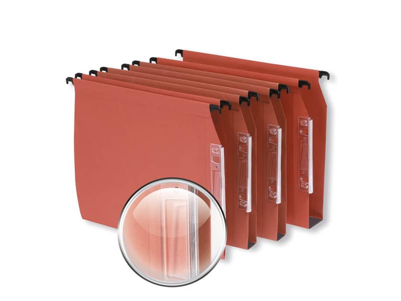 Cartelle sospese per armadio Favorit Defi interasse 33 cm arancione fondo V Conf. 25 pezzi  400126814