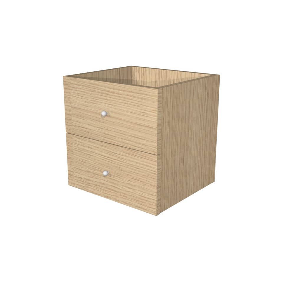 Coppia di cassetti per libreria componibile Artexport Maxicolor 32,5x28,8x32,5 cm - rovere - 2C-MaxC-C
