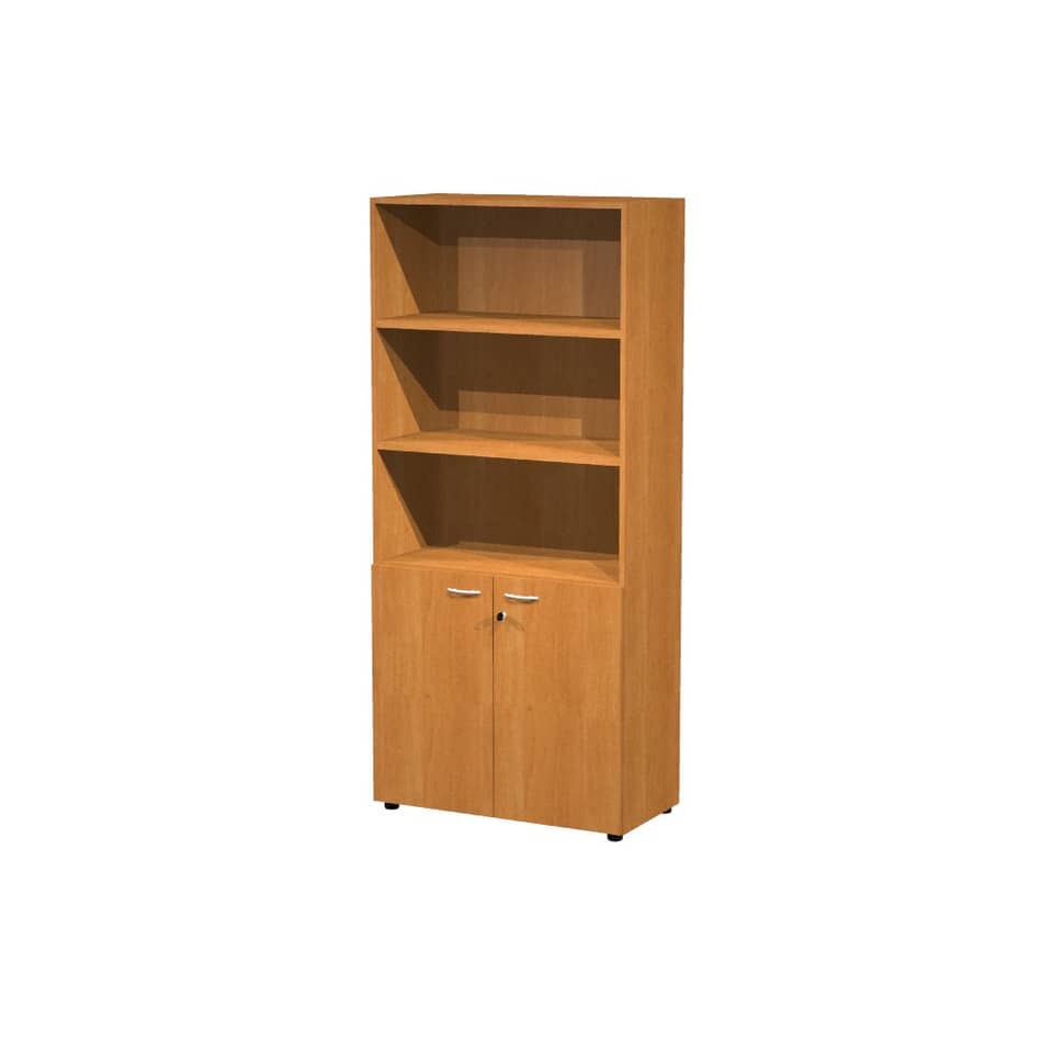 Armadio alto componibile Artexport 2898 - 2 ante basse - 90x45,8x200 cm - Noce chiaro - AR-ST+AR-AB-4