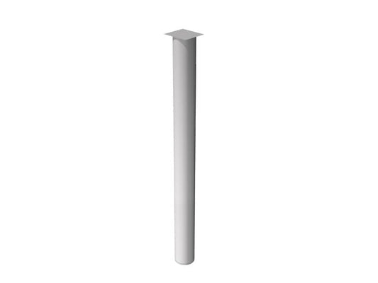 Supporto metallico per raccordo angolare scrivania Artexport Presto Ø 6 cm - H. 69,5 cm - grigio alluminio - 60011
