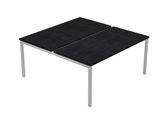 Scrivania Bench doppia senza divisorio Artexport Presto VenerePlus 140x164x72,5 cm nero venato frassino - 662B / NOPAR/8