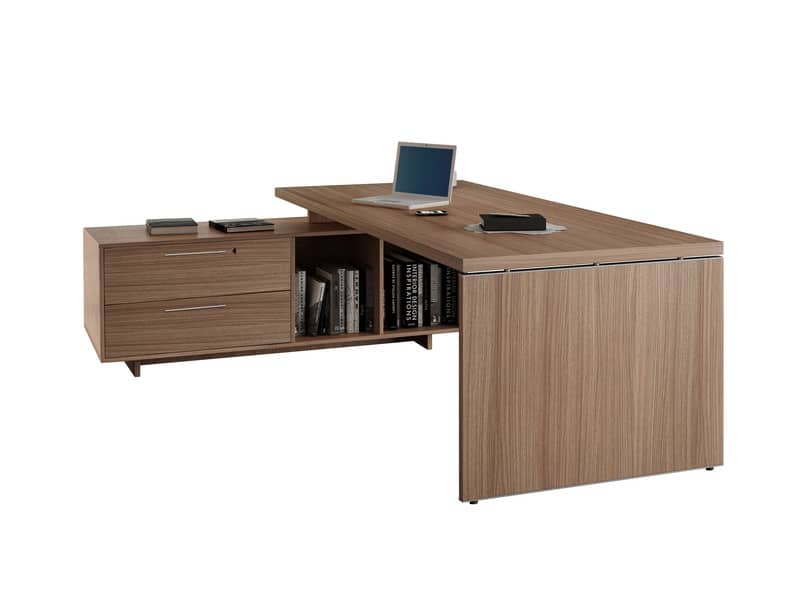 Scrivania manageriale Artexport Flora 195x170x74 cm fianchi legno ciliegio arabis - 901RIT/K