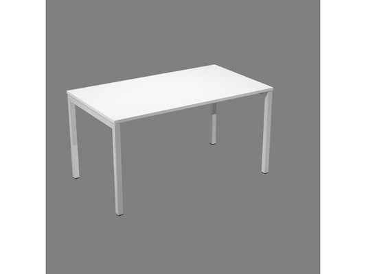 Scrivania Artexport Presto Venere Plus 140x80x72,5 cm piano bianco - gambe in metallo - 66002 + 86711N  + 86307N/3