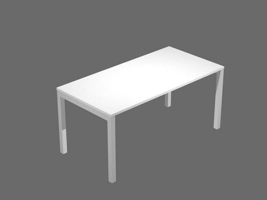 Scrivania per open space Artexport Bridge 120x80x72,5 cm - piano bianco - fianchi in metallo - SOL120-3