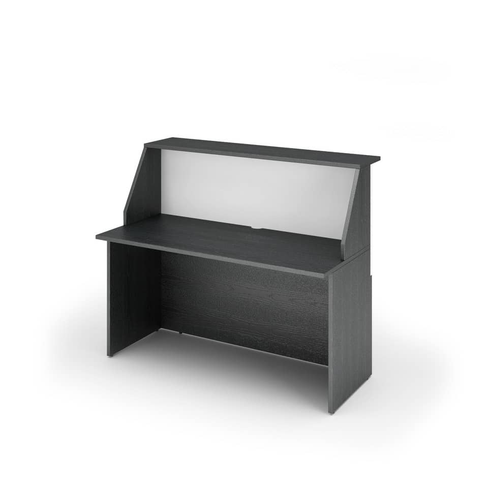 Bancone reception Artexport Musa 140x76x117 cm autoportante nero venato-bianco - 2824-B14-83
