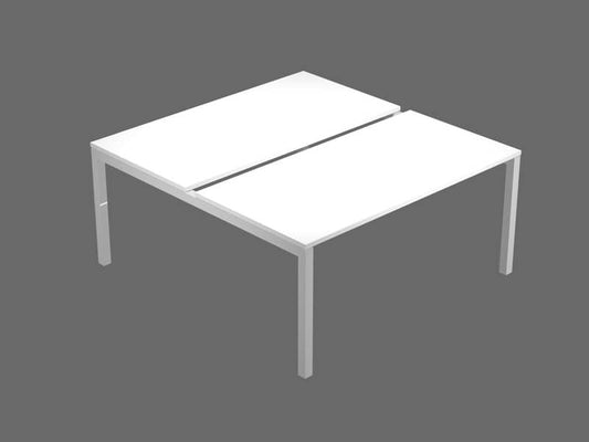 Scrivania per open space Artexport Bridge Bench 2 postazioni - 160x168x72,5 cm - bianco - BENCH160X2-3