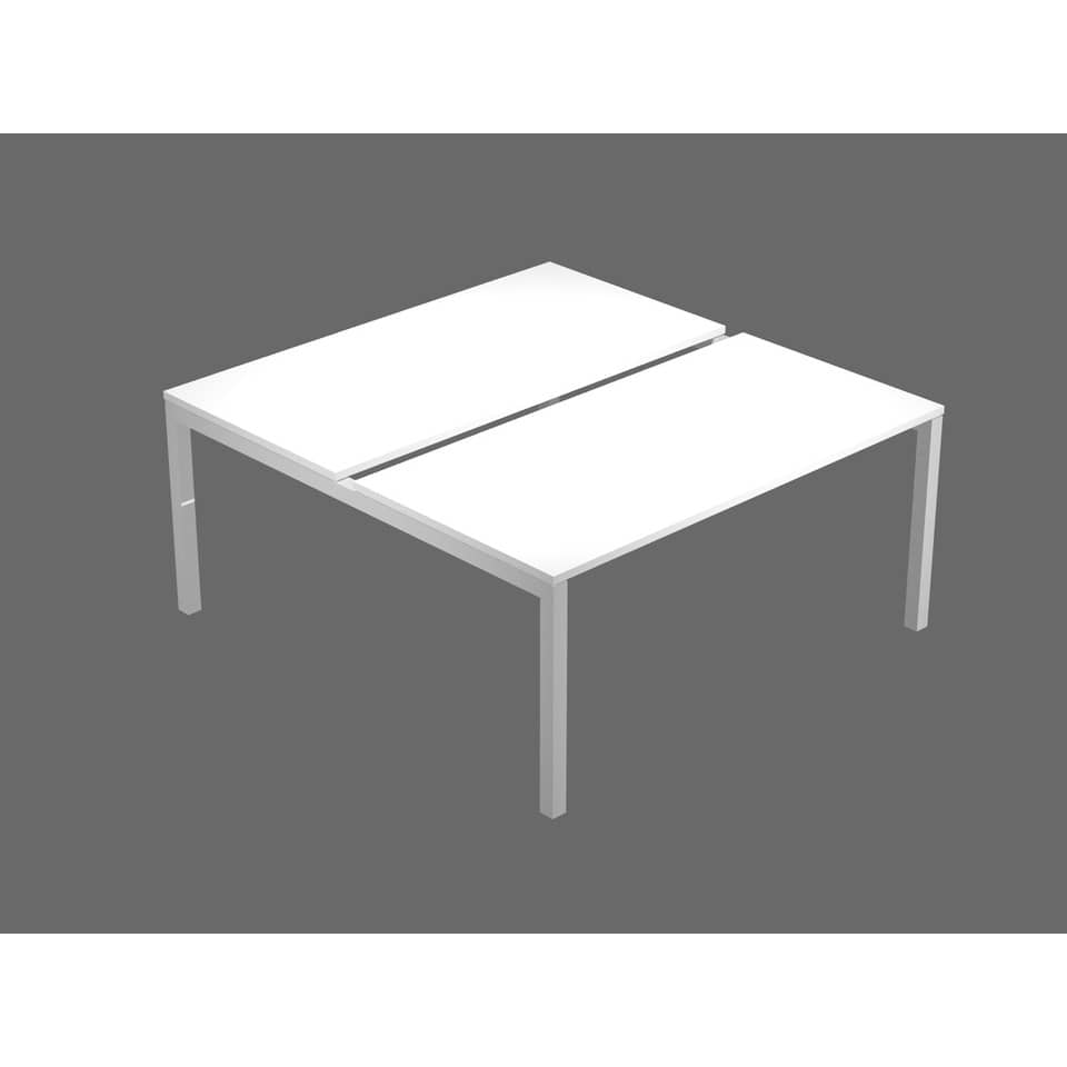 Scrivania per open space Artexport Bridge Bench 2 postazioni - 160x168x72,5 cm - bianco - BENCH160X2-3