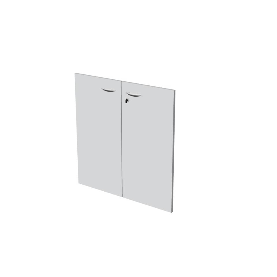 Coppia ante con serratura Artexport in melaminico per mobile basso Presto 80x67 cm grigio - 60067/M/9