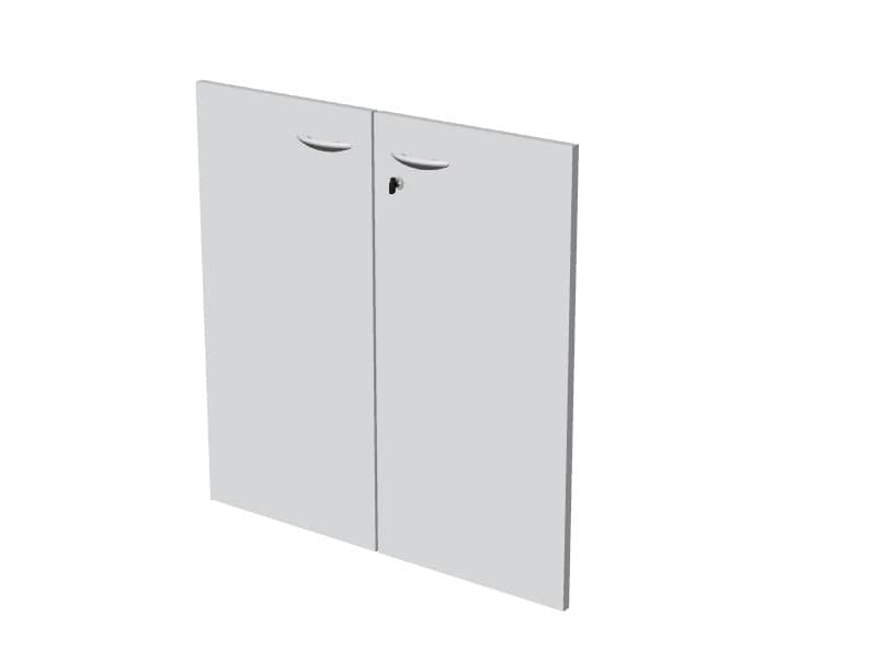 Coppia ante con serratura Artexport in melaminico per mobile basso Presto 80x67 cm grigio - 60067/M/9