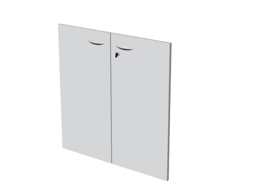 Coppia ante con serratura Artexport in melaminico per mobile basso Presto 80x67 cm grigio - 60067/M/9
