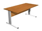 Scrivania Artexport Presto 140x80xH.72cm piano noce chiaro - fianchi in metallo a L color alluminio - 002+30511/4
