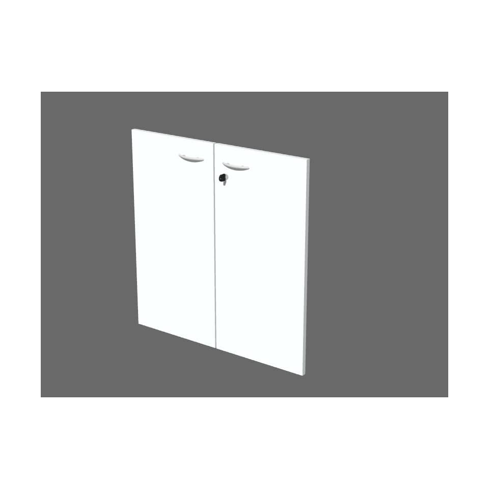 Coppia ante con serratura Artexport in melaminico per mobile basso Presto 80x67 cm bianco - 60067/M/3