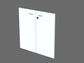 Coppia ante con serratura Artexport in melaminico per mobile basso Presto 80x67 cm bianco - 60067/M/3