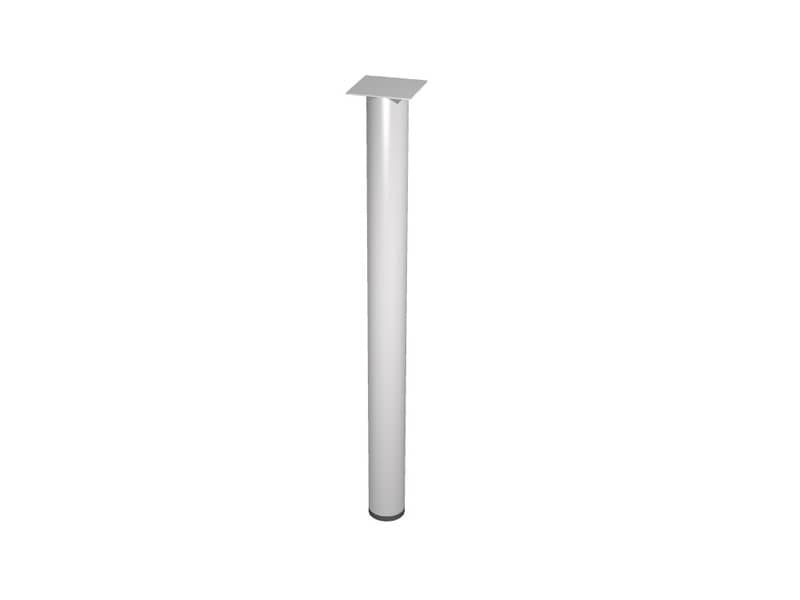 Supporto metallico per raccordo angolare scrivania Artexport Presto Ø 6 cm - H. 69,5 cm - effetto cromato - 60011/C