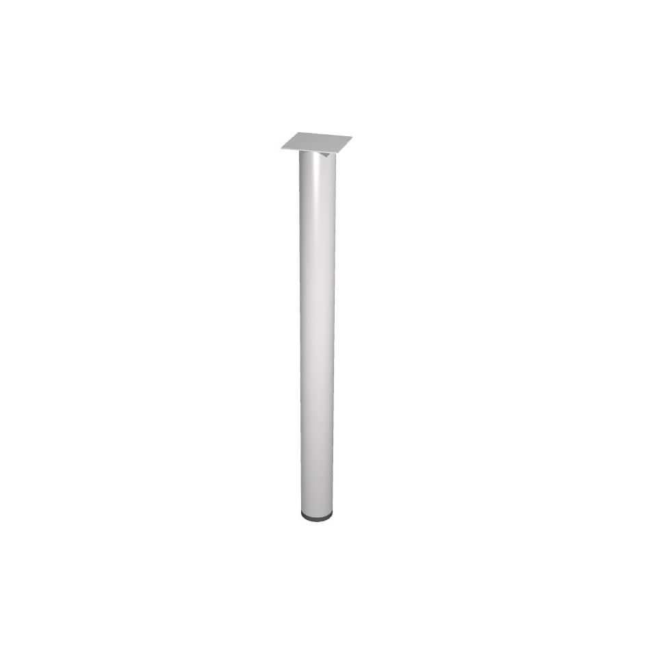 Supporto metallico per raccordo angolare scrivania Artexport Presto Ø 6 cm - H. 69,5 cm - effetto cromato - 60011/C