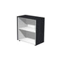 Mobile a giorno basso Artexport Flora singolo 83x43x81,4 cm top e fianchi nero venato frassino - 930/8
