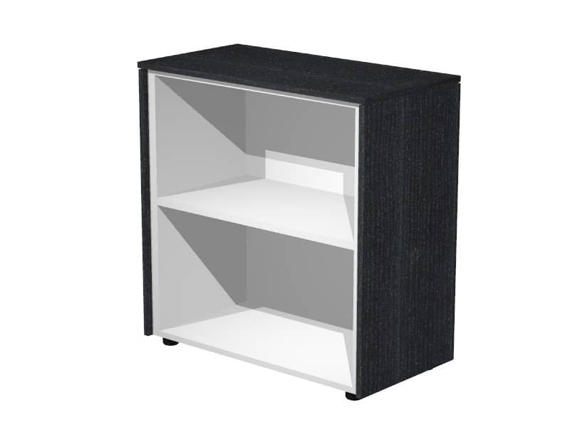 Mobile a giorno basso Artexport Flora singolo 83x43x81,4 cm top e fianchi nero venato frassino - 930/8