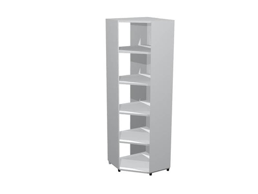 Libreria alta angolare componibile Artexport Protocollo - 59,6x59,6x196 cm grigio - LA-Ang -9
