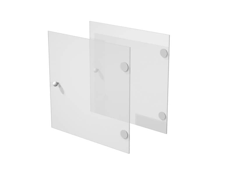 Coppia di antine per libreria componibile Artexport Maxicolor - 32,2x32,2 cm - vetro satinato 2A-MaxC-G