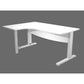 Scrivania ad angolo Artexport Flex Compact 160x120x73 cm bianco - fianchi in metallo a L + supporto lato sinistro