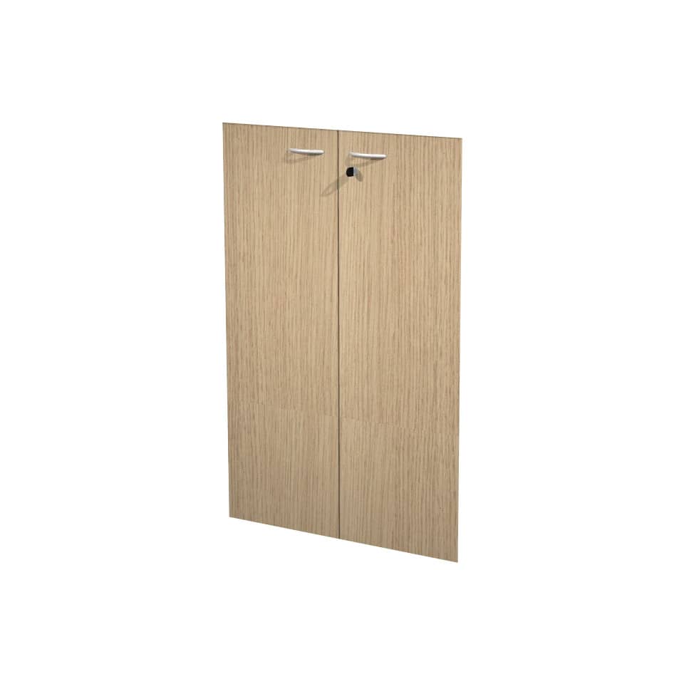 Coppia ante con serratura Artexport in melaminico per mobile medio Presto 80x115 cm rovere - 60069/M/C