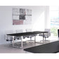 Tavolo riunioni Artexport Flora 220x100x74 cm fianchi metallo nero venato frassino - 905M/8
