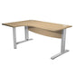Scrivania ad angolo Artexport Flex Compact 160x120x73 cm rovere - fianchi in metallo a L + supporto lato sinistro
